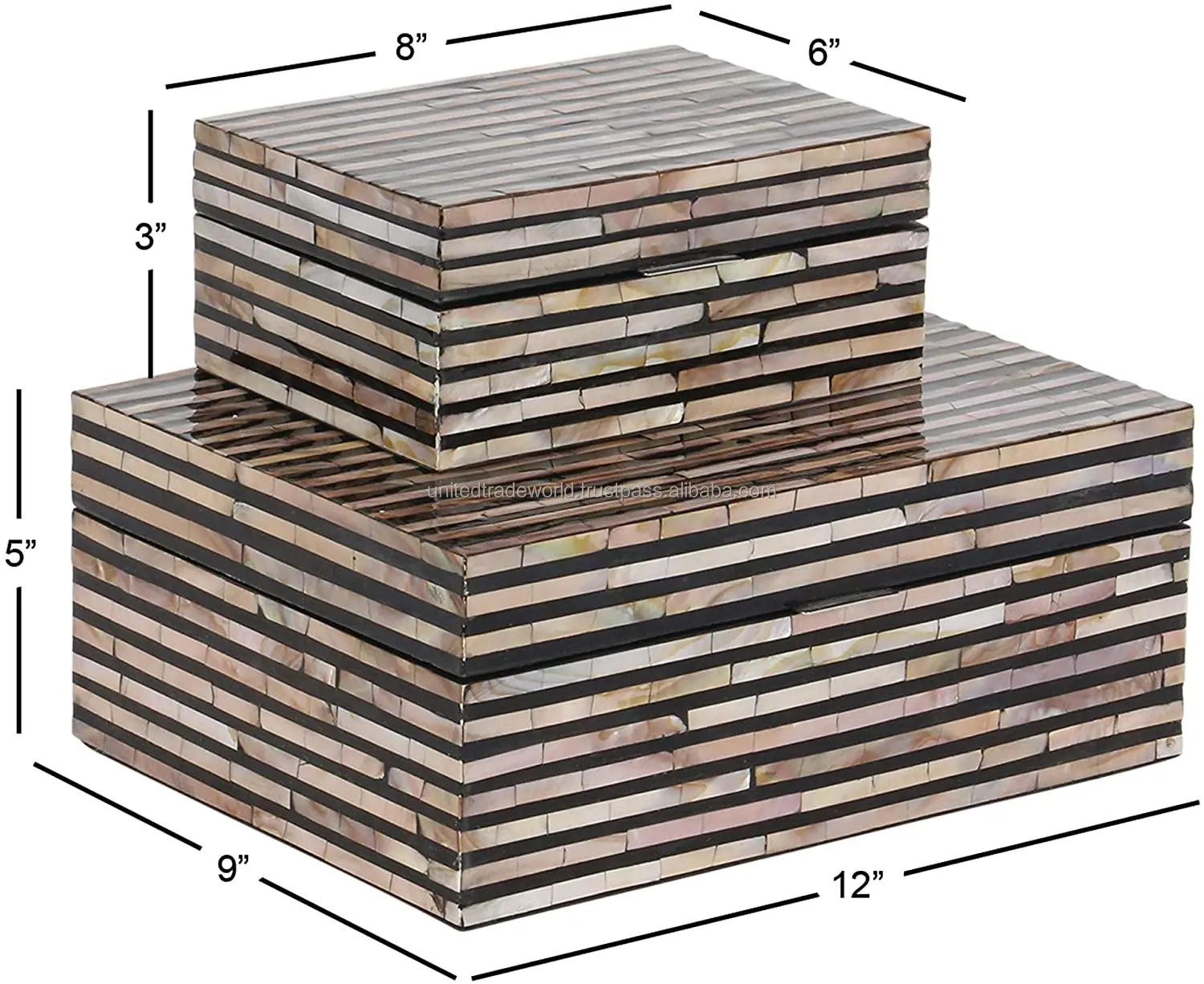 Best Mother Of Pearl Inlay Box Shell Inlay Jewelry Storage Boxes At Very Cheap Price By United trade world