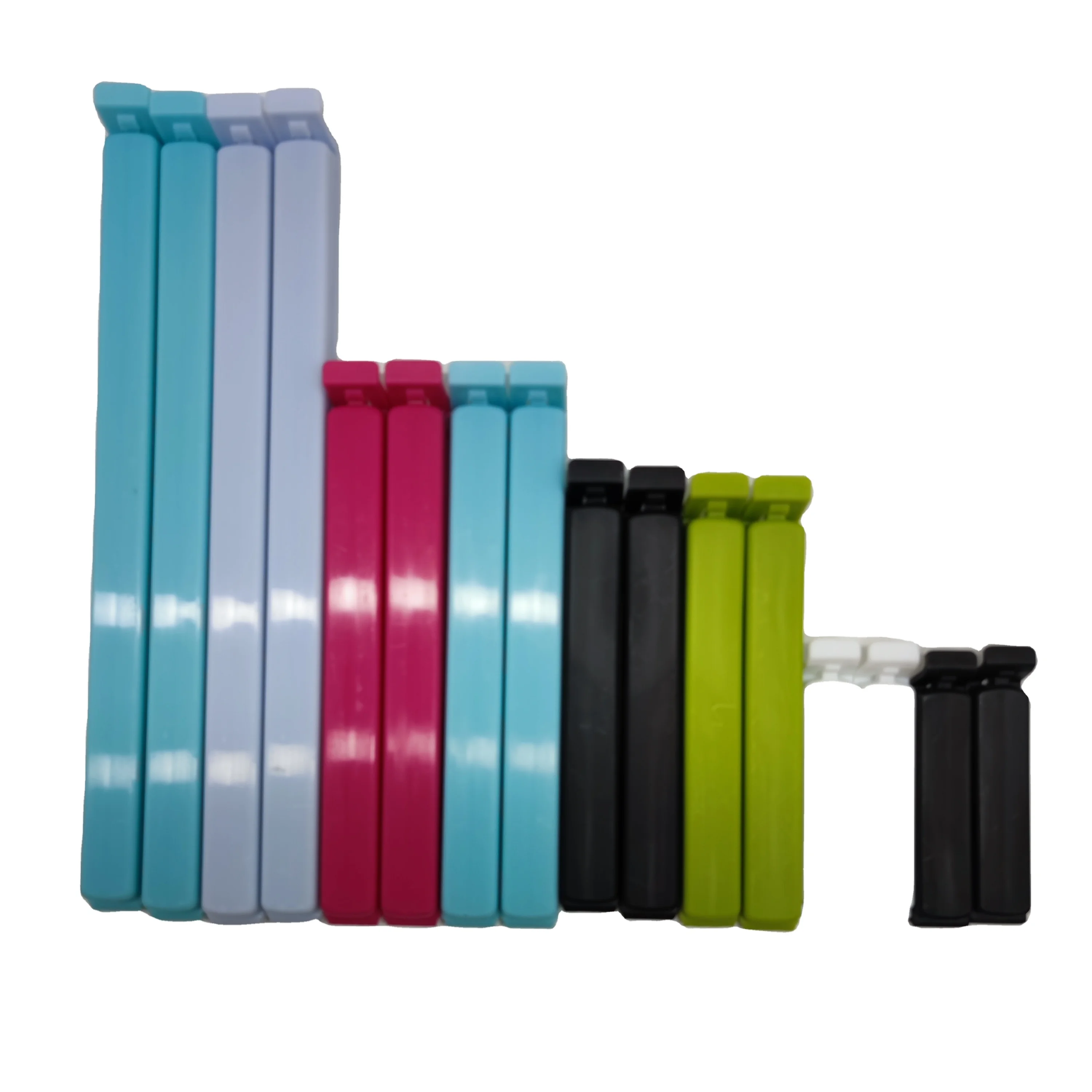 Multi Colour Food bag sealing clip multi-functional snack bag clasp plastic sealer pack of 20 4 sizes value for money