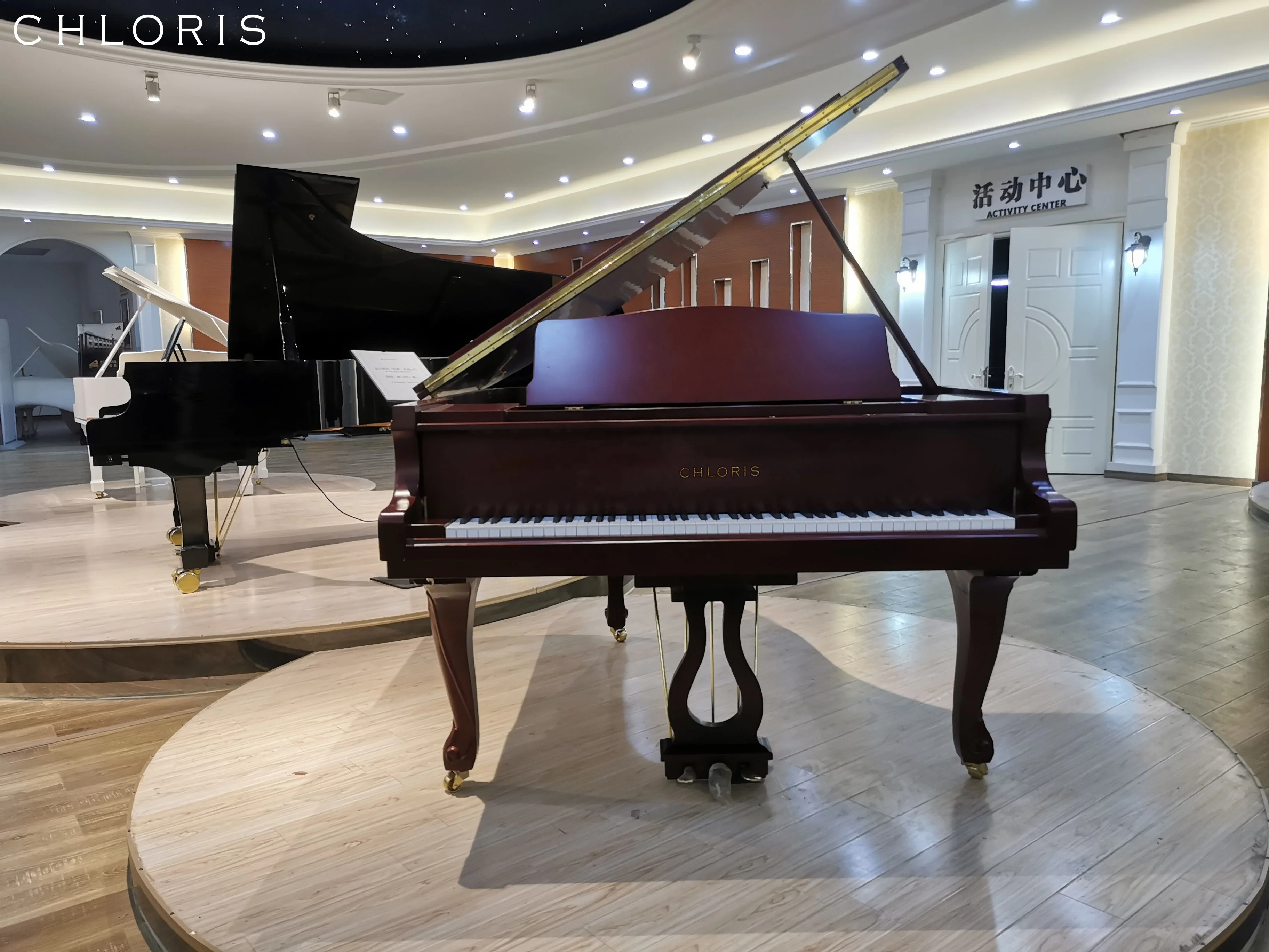 Новый бренд античный дизайн красное дерево матовая резьба рояль SG186M