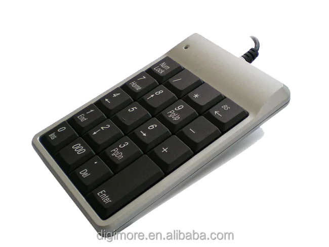 Hot Sale Slim Number Pad Mini Numeric Wired 19 Keys Keypad for Laptop PC