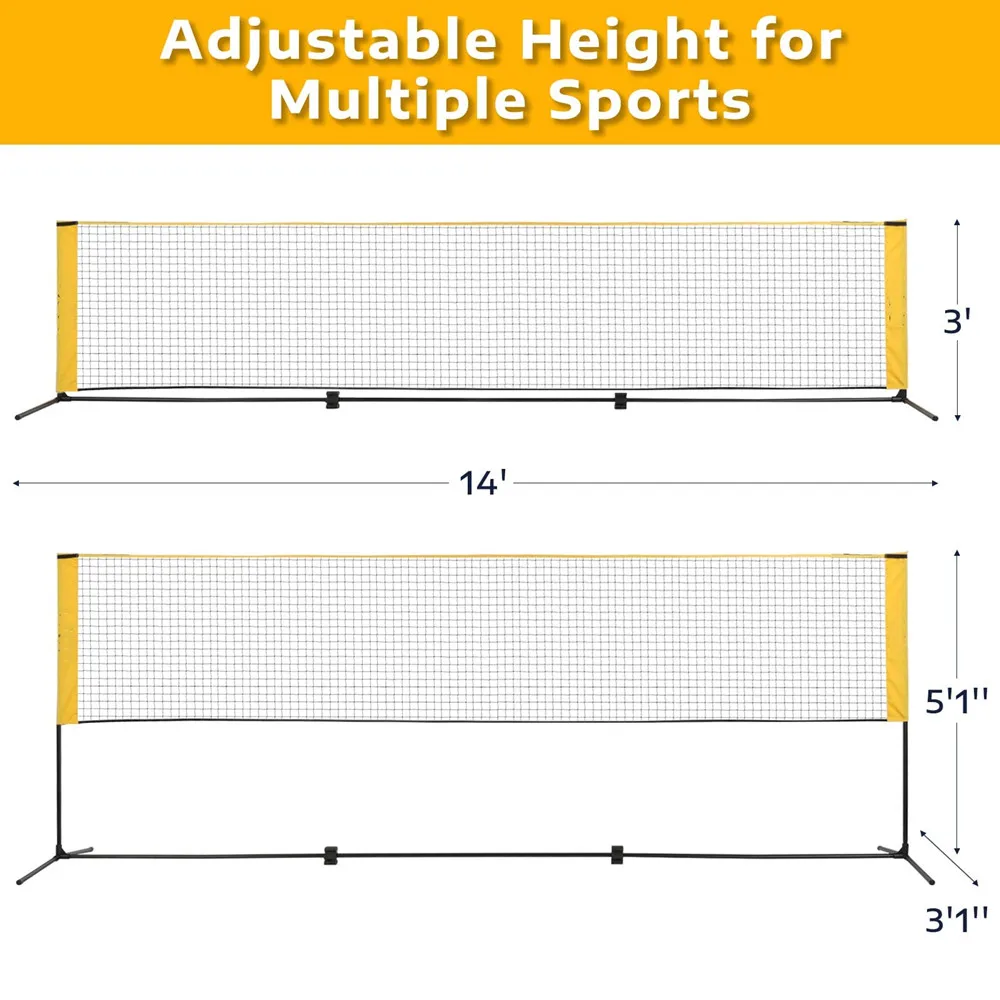 BD05A High Quality Portable Badminton Net And Mini Training Tennis Net Stand, Net For Badminton, Badminton Net