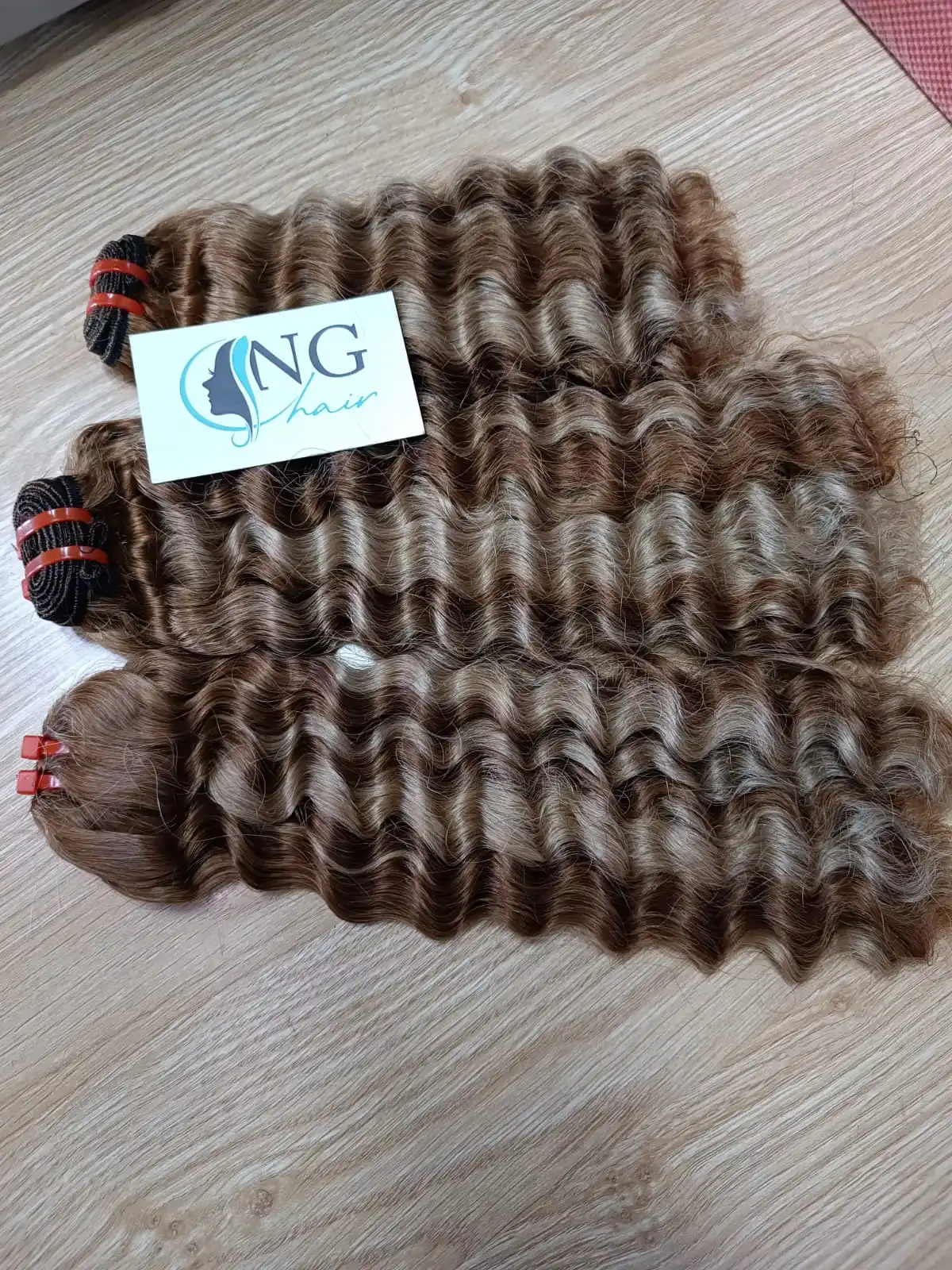 Factory Custom Cheap Price Manufacturer Deep Wave Weft Hair Extensions 100% Human Raw Hair Full Color Hair