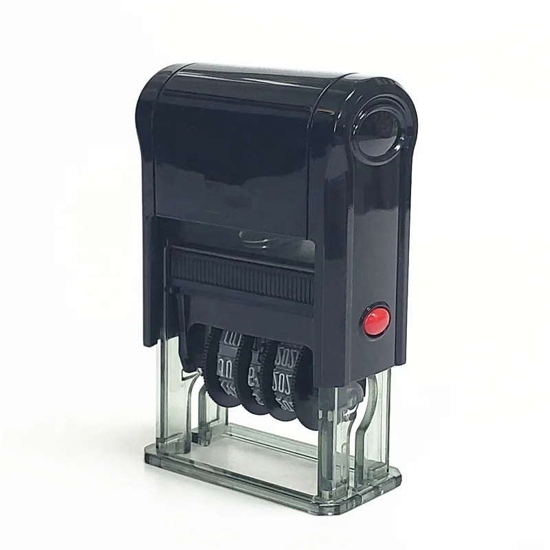 Newest Design Adjustable Text And Date Time Stamp Custom Manual Classic Portable Self Inking Date Stamp