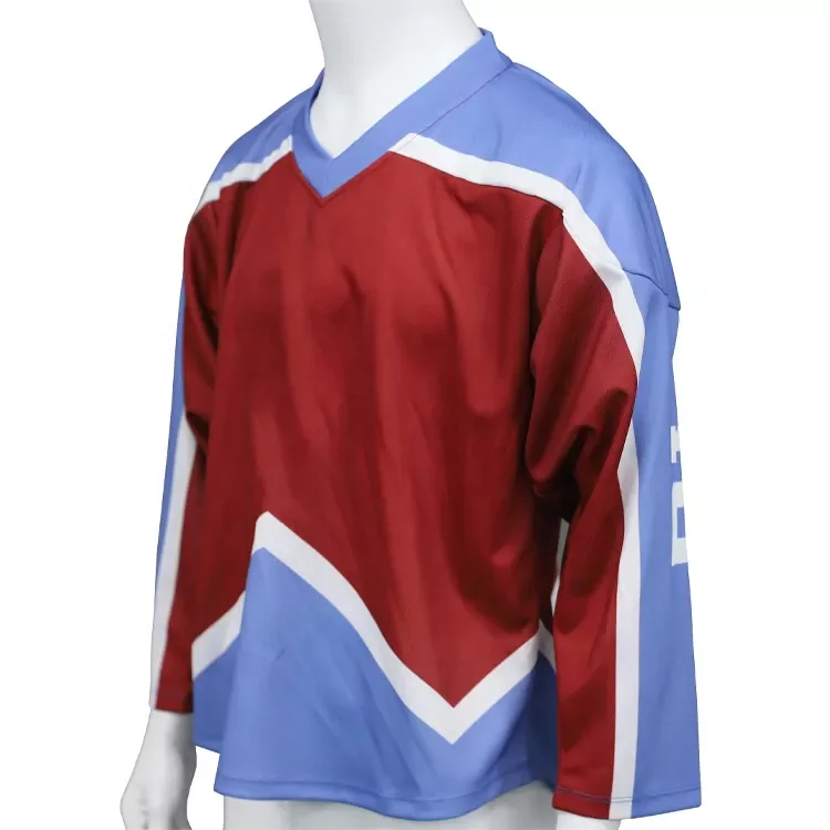 Top quality sublimated ice hockey jersey customized designs logos and best custom material cheap wholesale price