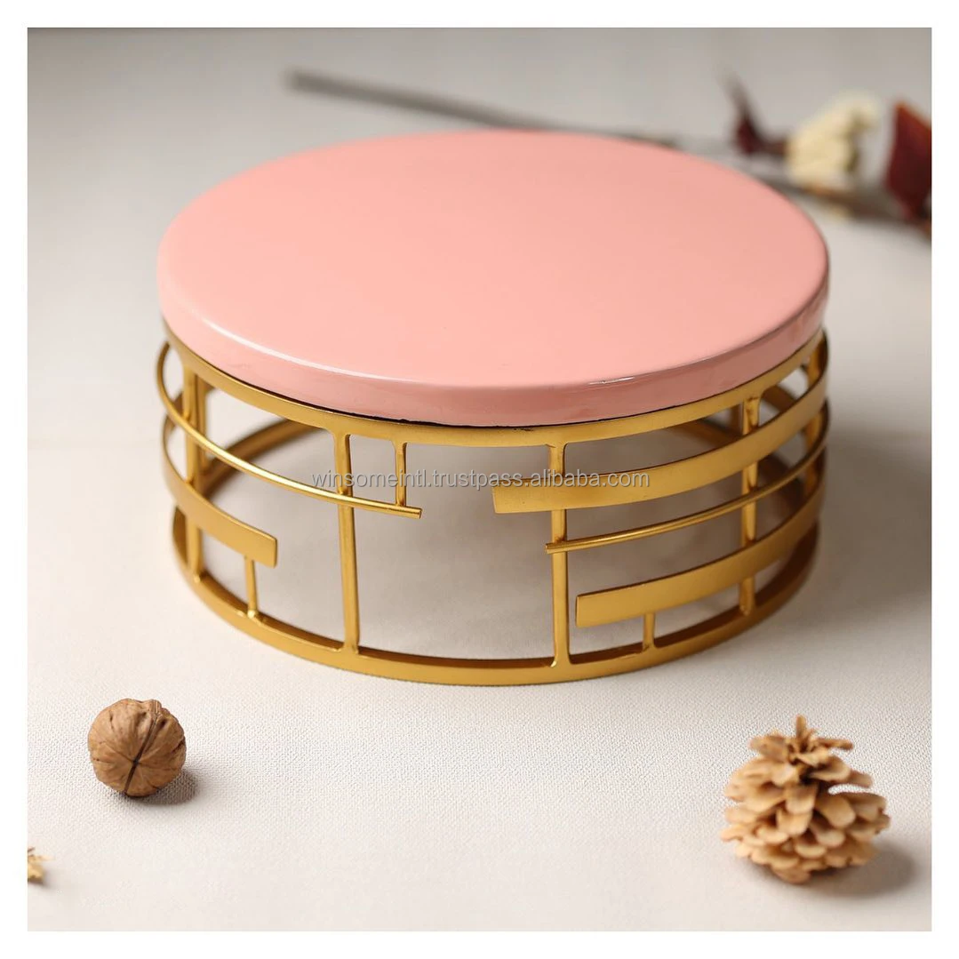 
Unique Beaded Round 2-tier Metal Fruit Storage Basket for home and kitchen decoration. 