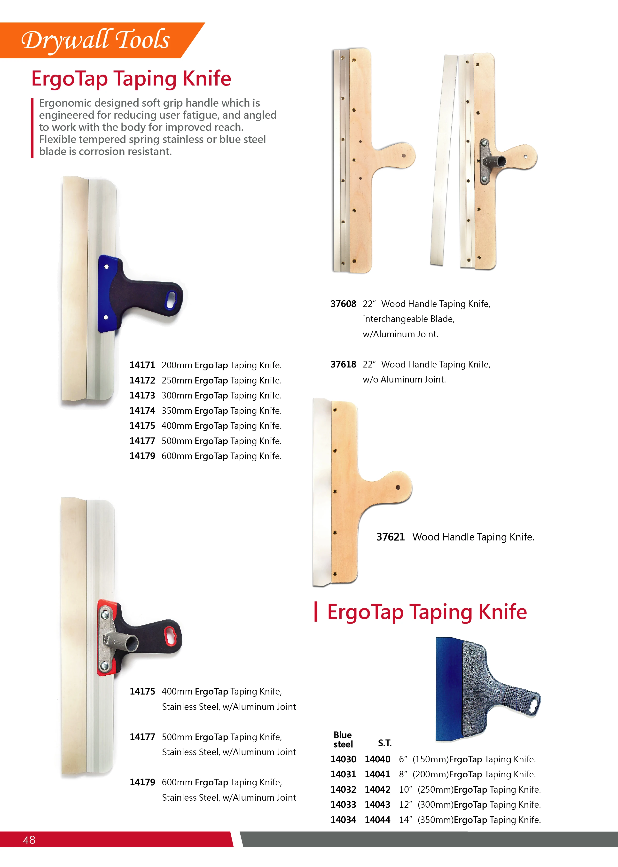 STAINLESS DRYWALL TAPING KNIFE
