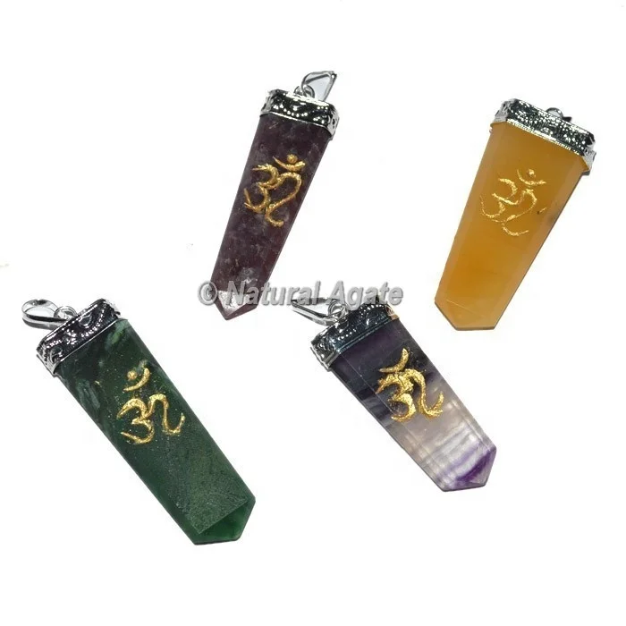 Buy Online Moss Agate Pencil Pendants