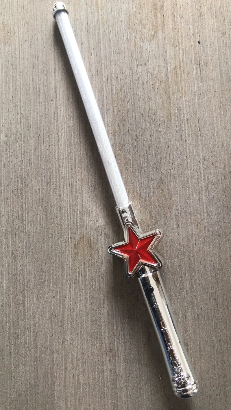 party novelties light up star wand With chrome handle glow sticks heart wand  for kids teens party favors party supplies