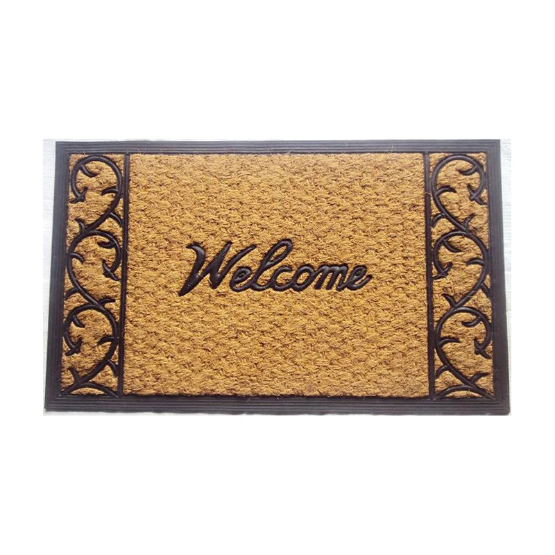 Top selling Rubber backed brush coir mats 45x60cm  New Design Non Slip Water Absorbent Door Mat available