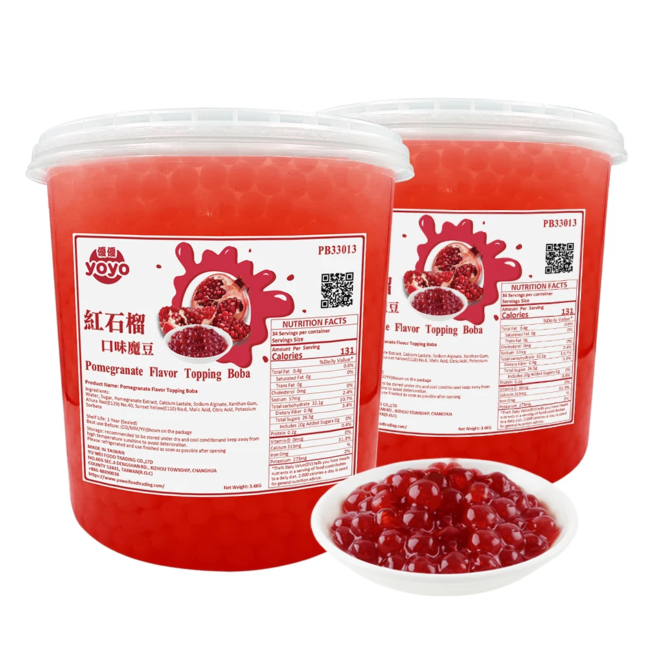 Буба со вкусом граната для Пузырькового чая из Тайваня