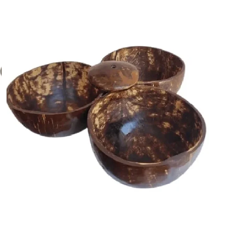Деревянные миски ручной работы из кокосовой скорлупы, эко-чаши экспортного качества для марш-Экспо