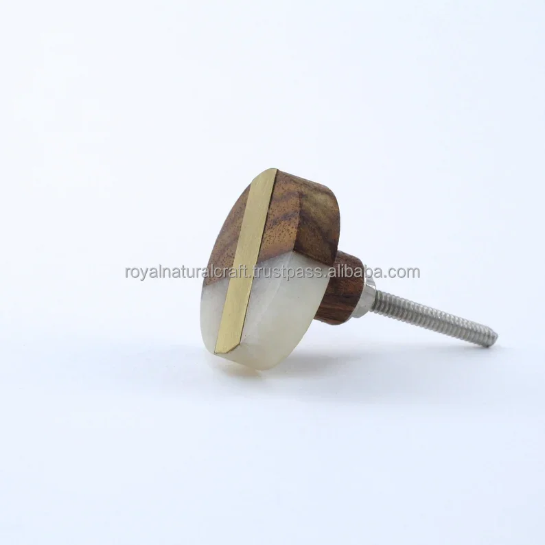 best quality luxury handmade wood resin knobs items Natural wooden stone & Door Knobs Hardware accessory made in India