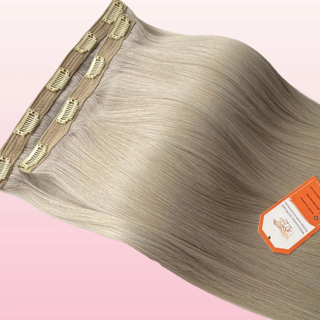 12A Vietnamese Hair Virgin Clip In Human Hair Straight Silky Hair Thickness Large Stock Fast Shipping