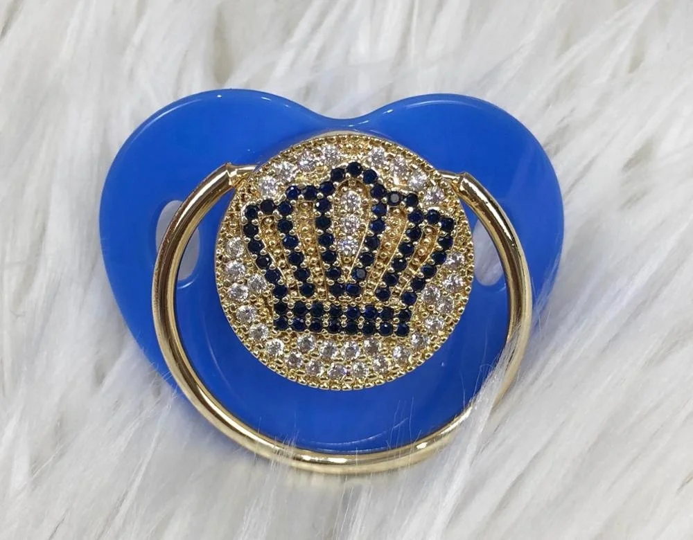 Wholesale Custom Newborn New Design High Quality Modern Luxury Portable Blue Baby Pacifier With Pacifier Clip Babies Gift