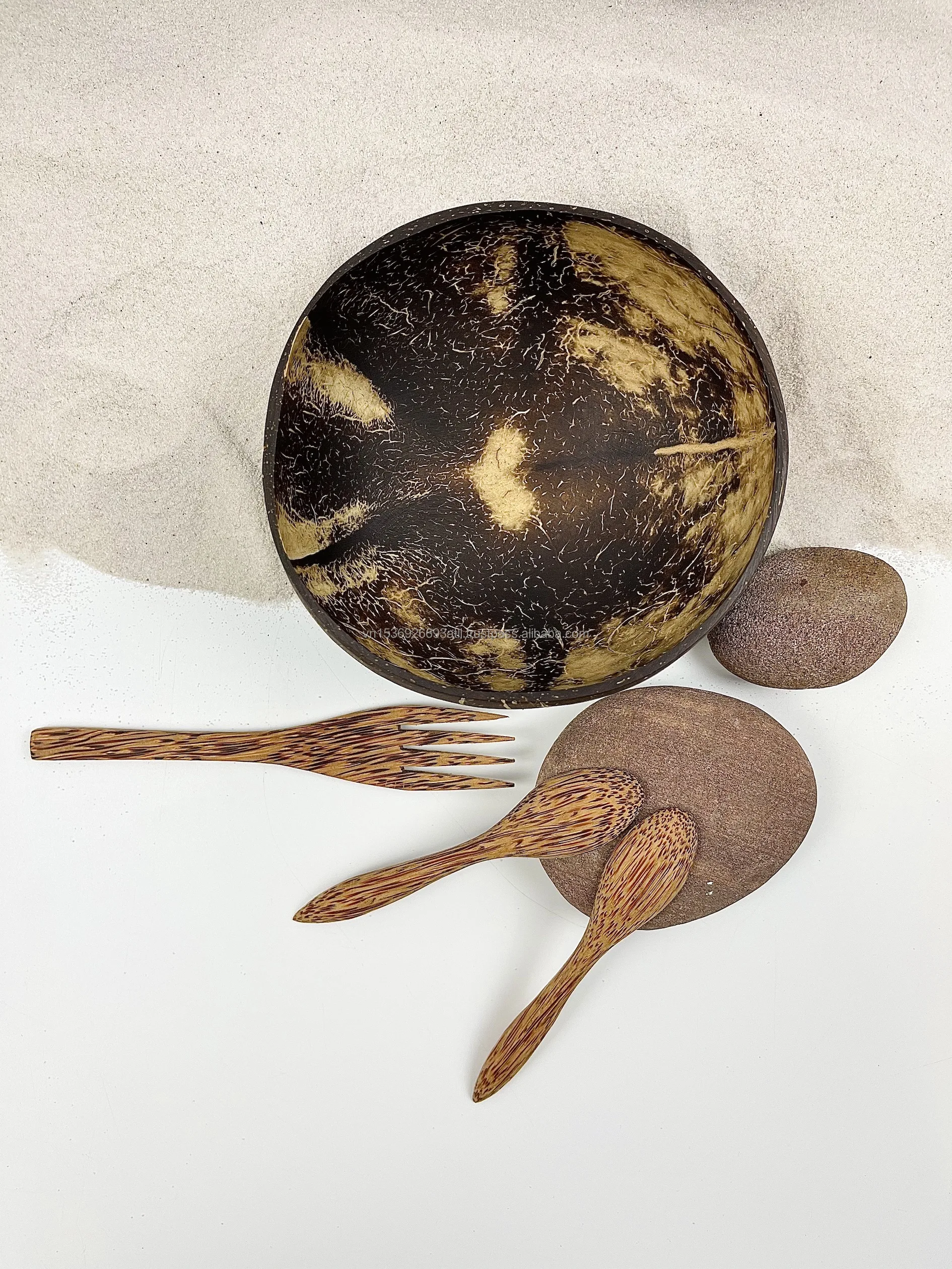 Лидер продаж на Alibaba набор посуды ручной работы из кокосовой чаши кокосовые