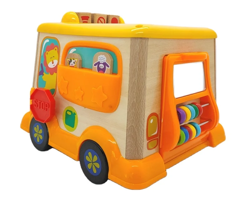 Educational Wooden My First School Bus