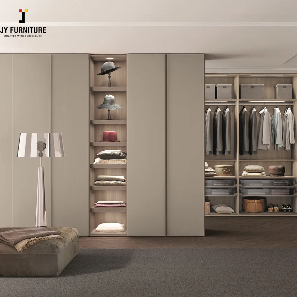 JY Vietnam Factory Price High Gloss Ready to Assemble Closet Storage Wardrobe Hardwood Wardrobe From Vietnam