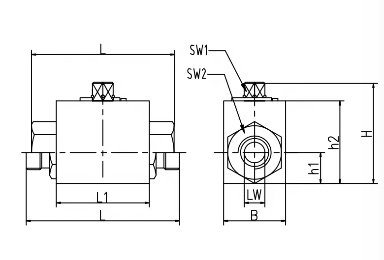 BSPP  KHB BKH High pressure hydraulic ball valve