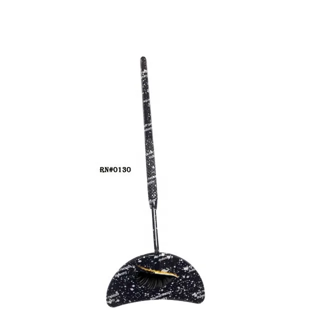 Manufacturer Green Color Half Moon Eyelash Mirror Beautiful High Quality Stainless Steel Eyelash Mirror NQLASH Tweezers