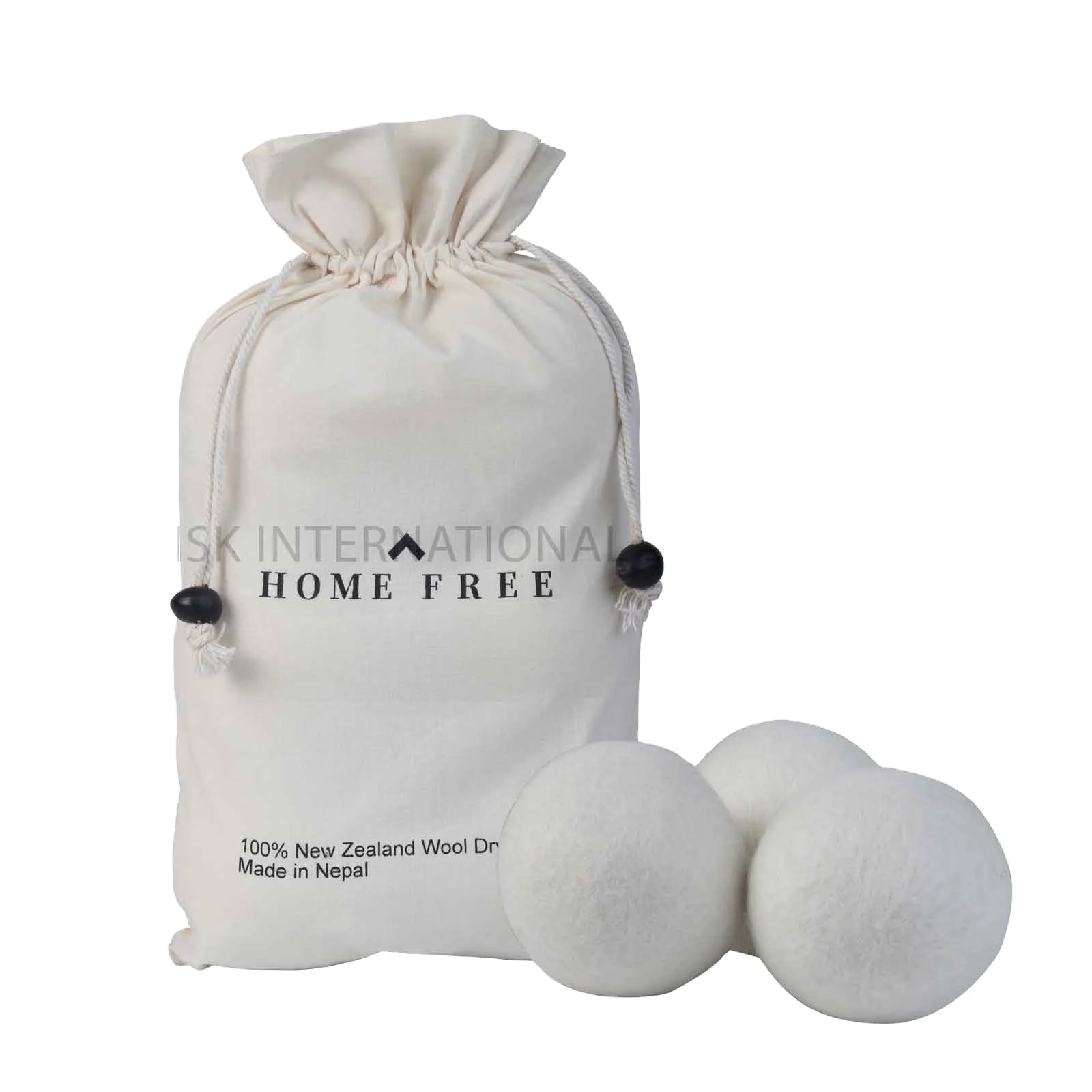 6 Pack Wool Felt Dryer Balls Organic Can Customized Logo Wool Dryer Ball Reduce Drying Time Decrease Static Cling Soften Clothes
