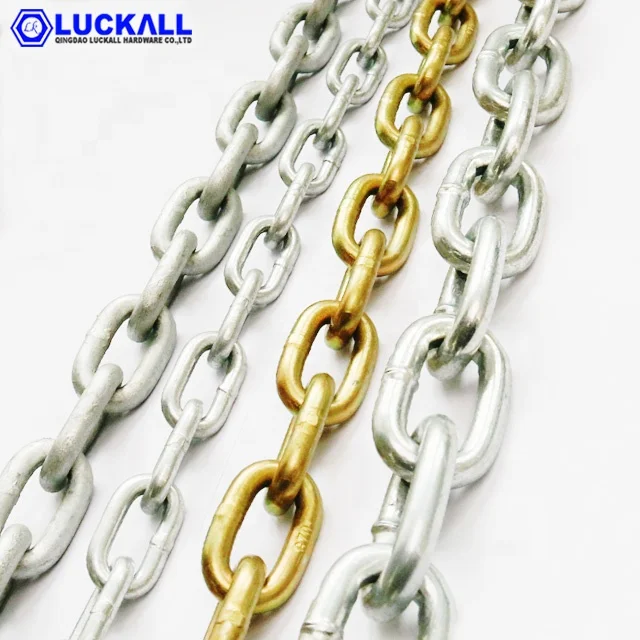 Galvanized DIN5685 Carbon Steel Short Link Medium Link Commercial Industrial Chain 8MM