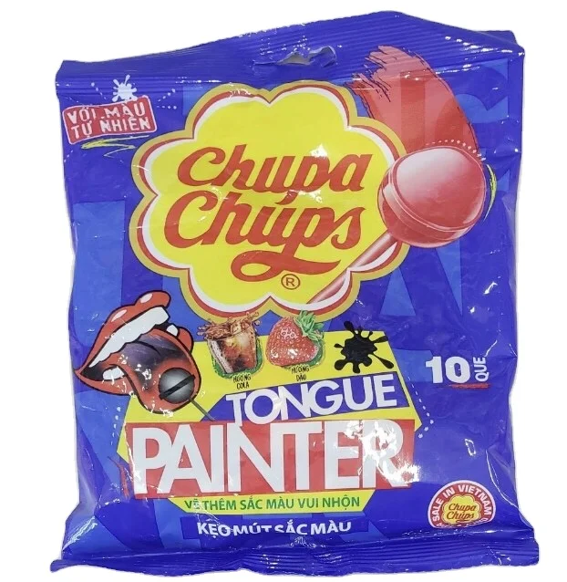 CHUPA CHUPP Colorful lollipops, lollipops with blowing gum inside are very cheap from Vietnam