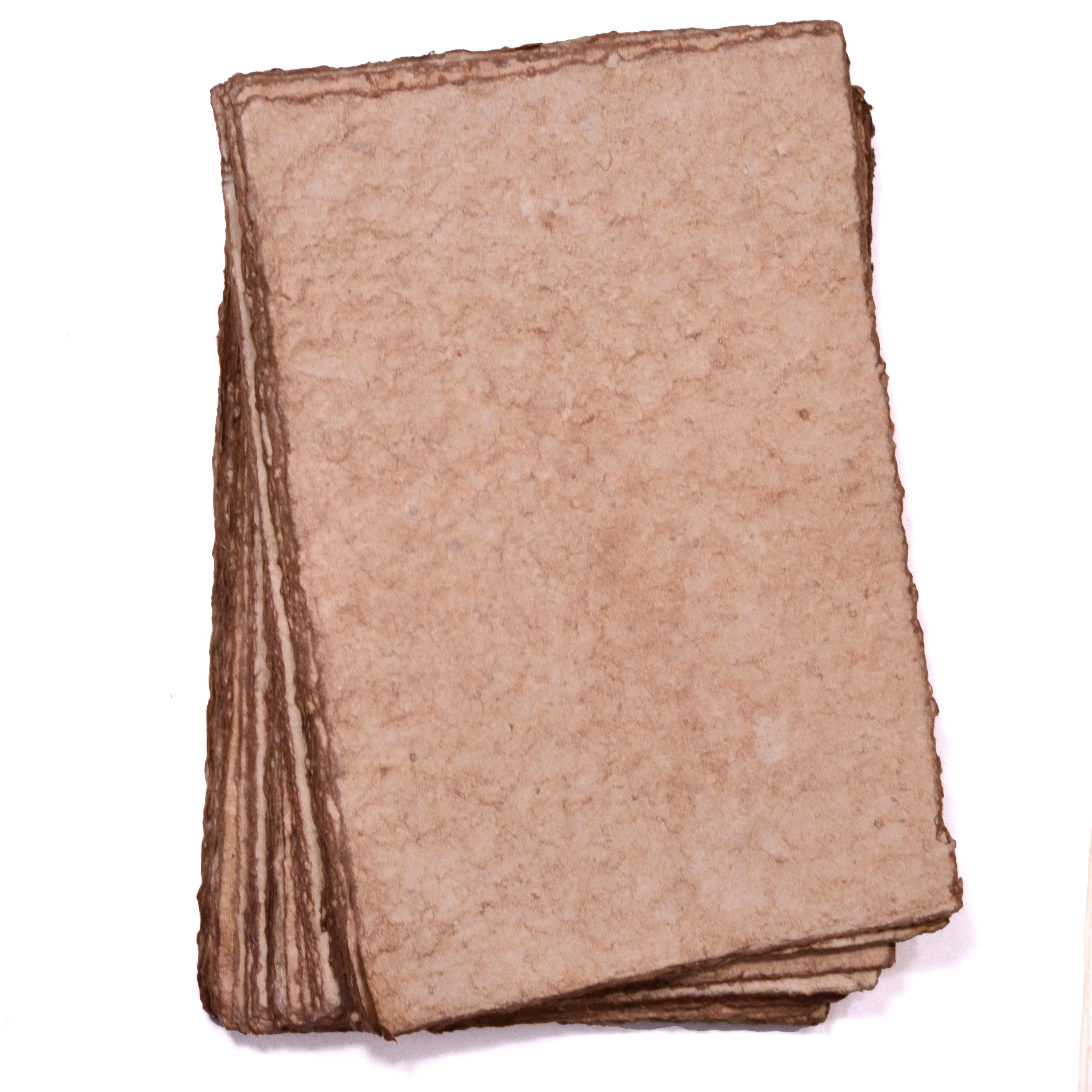 High Quality Low Price A5 A4 Paper Handmade Deckle Edge Cotton Rag Paper Craft Eco-friendly Brown Paper From India Manufacturer
