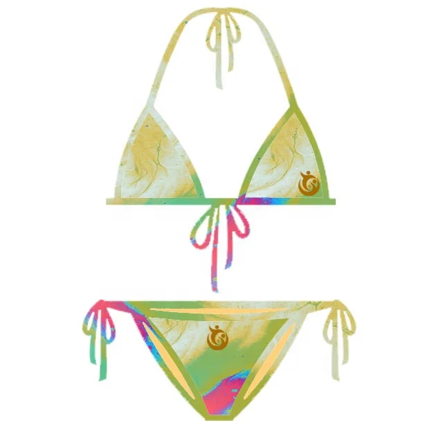 Micro mini bikini backless bikini custom sublimation Women two pieces bikini swim wear beach wear bathing wear