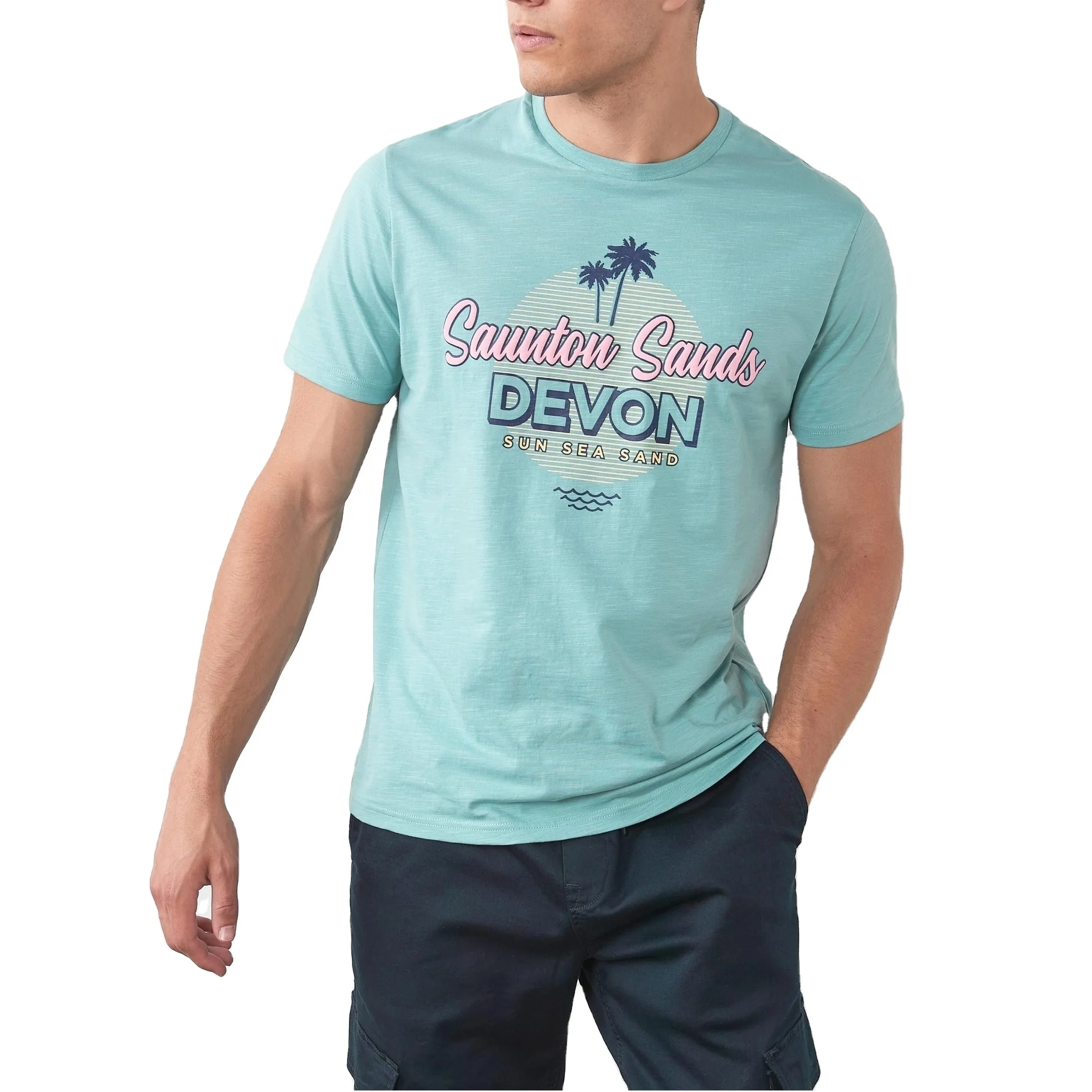 Stylish men printed t shirts Custom 100% soft cotton high quality designer graphic tees summer clothing manufacturer from India