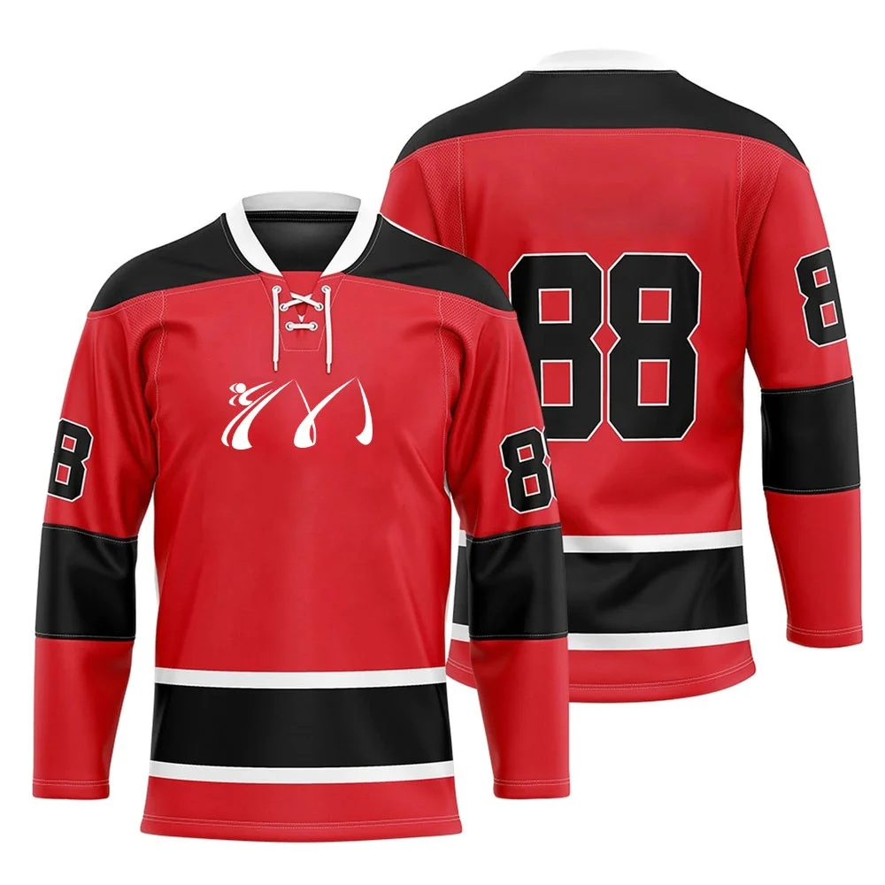 2021 Premium Quality Ice hockey jersey customize logo children size adult size ice hockey uniforms.