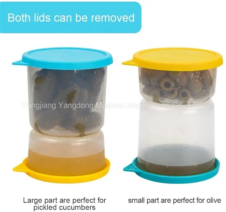 Maisons New Arrival Kitchen Storage Leak-proof Pickle and Olives Canning Jar Container with Strainer