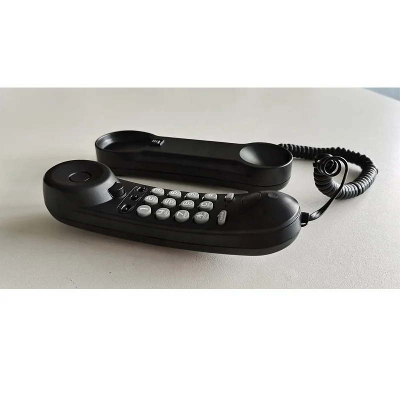 Trimline Wall Corded Phone Analog Hotel Telephone Set