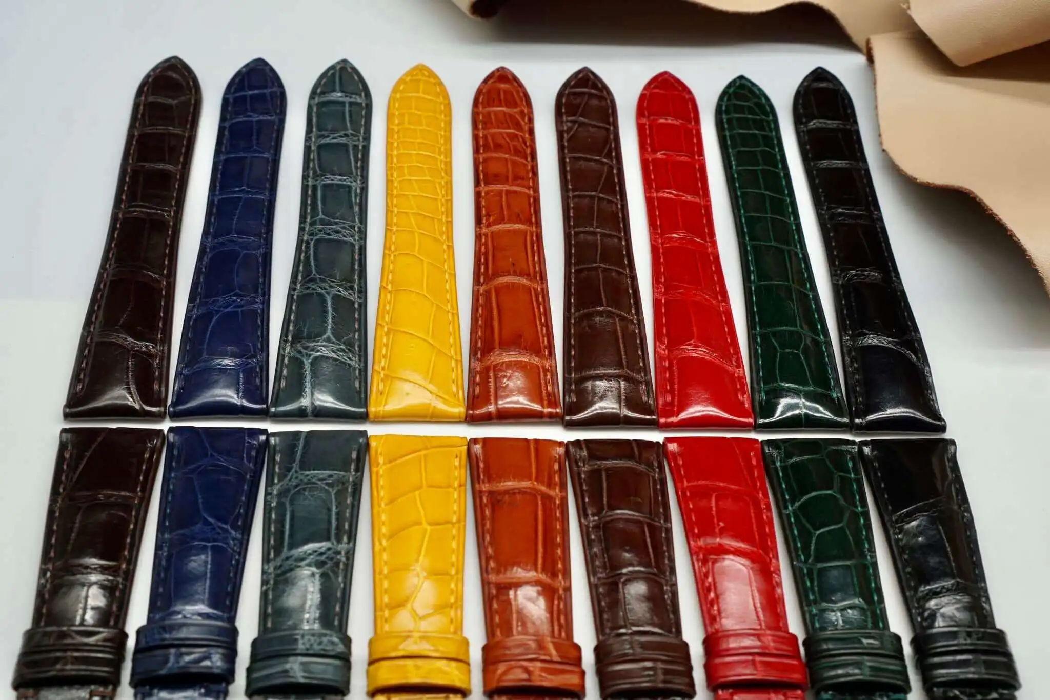 Luxury Handmade Alligator Leather Watch Straps 2024 Classic Reloj Smart Genuine Bands Size 20mm22mm