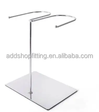 Steel double rack boot holder display stand for shop