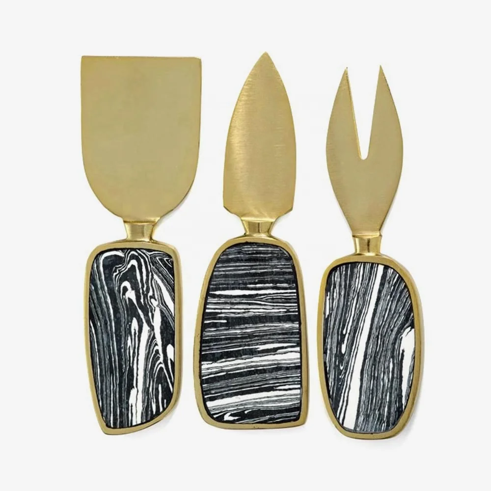 Новый индивидуальный дизайн логотипа нить вязальная ручка из нержавеющей стали металлическая декоративная премиум-набор для резки сыра