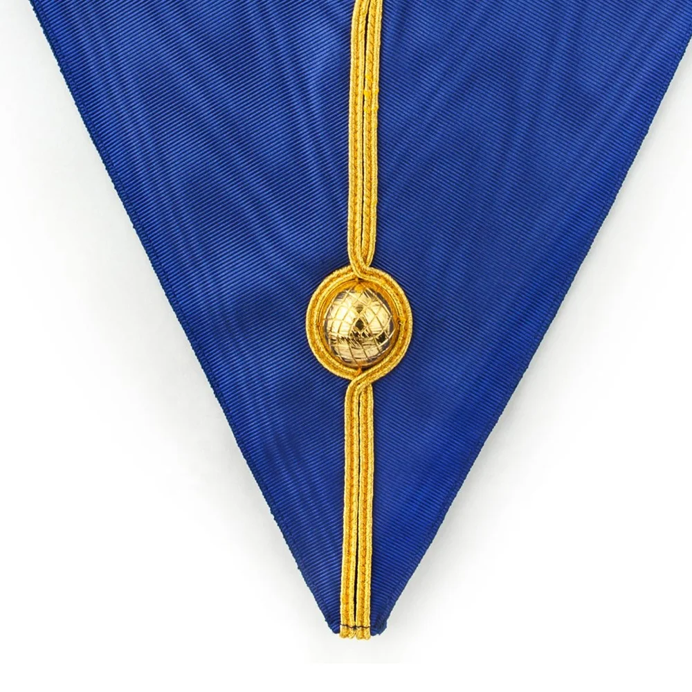 Masonic craft grand rank undress watermarked blue ribbon with gold trim and high quality for wearing