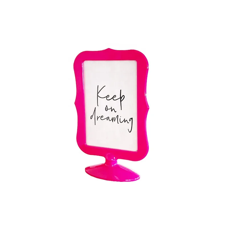 Красная горизонтальная фоторамка 4x6 дюймов, акриловая двухсторонняя рамка для фото, цена, подставка для меню