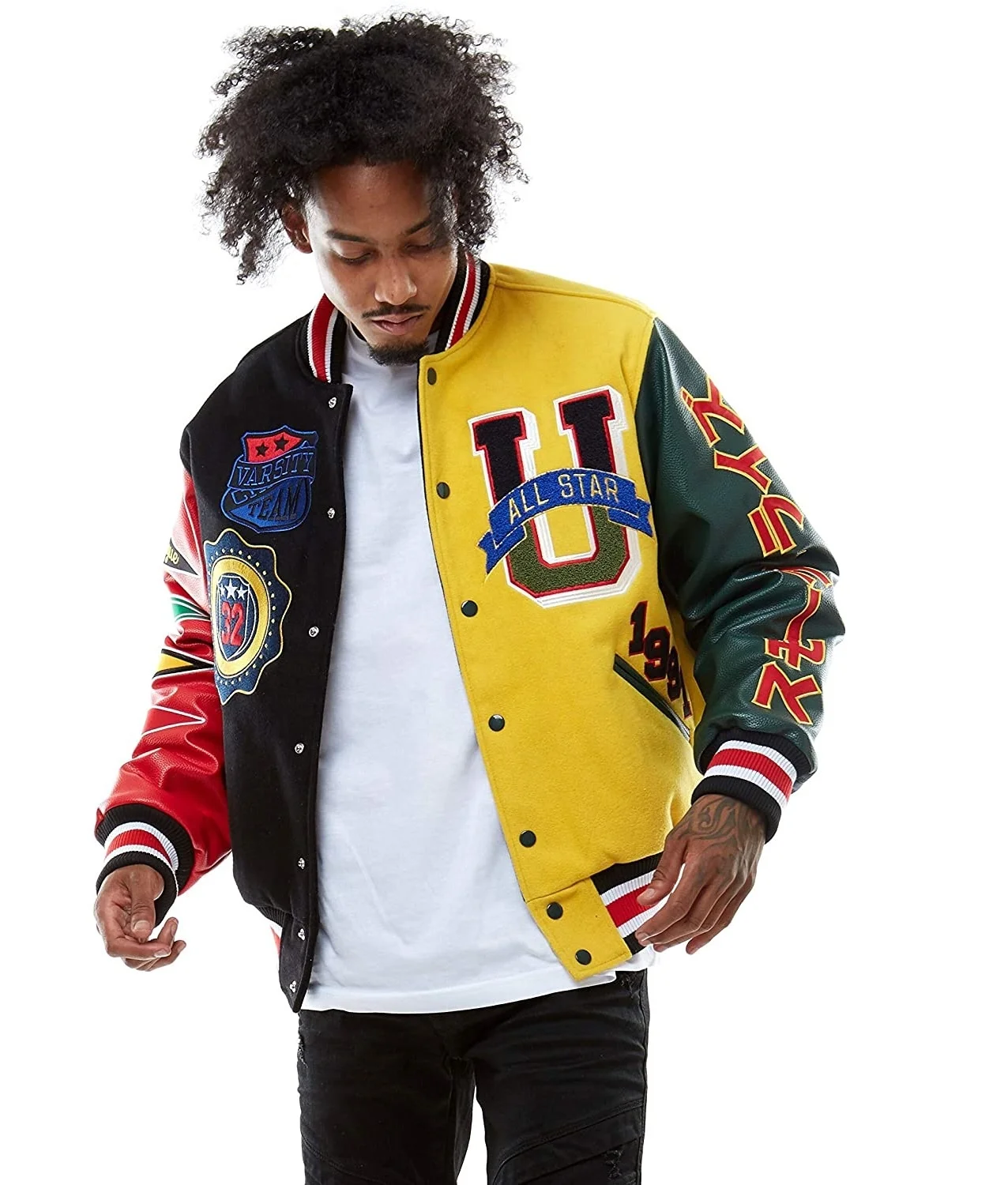 Бейсбольная Куртка Varsity для мужчин куртки колледжа в американском стиле с логотипом под заказ шерстяными и кожаными рукавами оптовая продажа