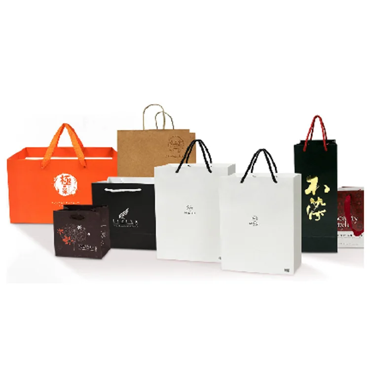 FSC paper bag certified material customized paper bag by mineral oil free ink