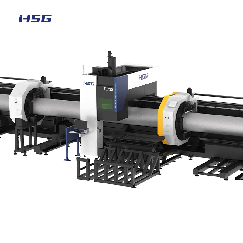 HSG Laser Tube Cutting Machine 6kW-20kW Carbon Steel Stainless Steel Iron Metal Fiber Laser Cutting Machine for Tube