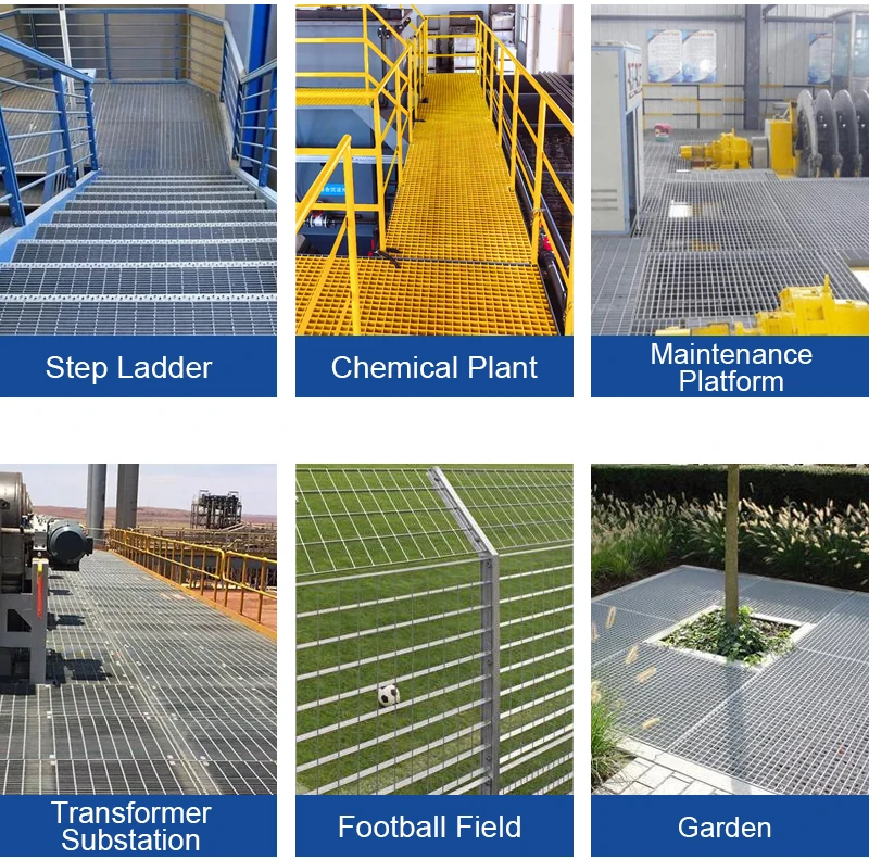 Hot Dip Galvanized Steel Grid Plate Net Bar Grating For Floor And Trench