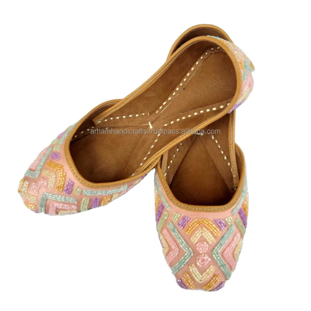 Multi Colored Flip Flop Shoes Punjabi Khussa Jutty Wedding Embroidery juttis Designer Trendy stylish indian shoe luxurious