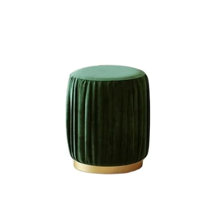 Modern velvet chair ottoman for bedroom storage stool pouf