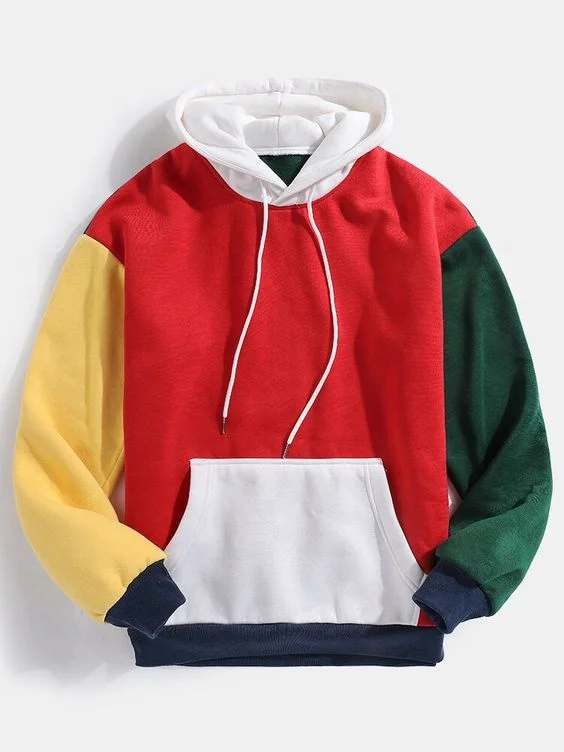best Quality Fashion Blank multi color combination Hoodie Men Clothes Custom Logo Print Embroidery Sweatshirt Mens Hoodies