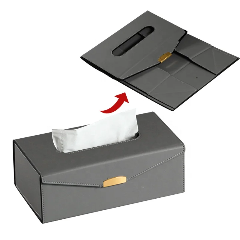 modern leather tissue box holders napkin dispenser for restaurant rectangular  napkin holder tissue box foldable Cover Holder