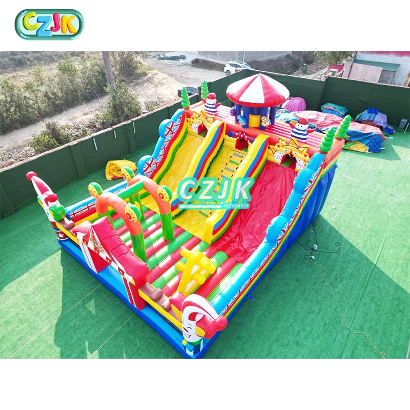 newest large clown bouncer outdoor amusement park Circus carnival inflatable playground party rental giant castle for kids play