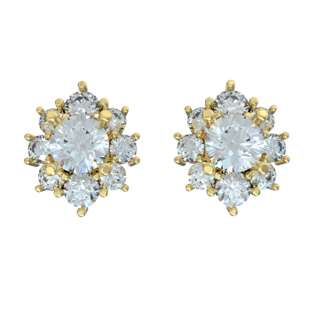 Wholesale 2024 Women Accessories Stud Earrings 18K Solid Gold Earring With Factory Price