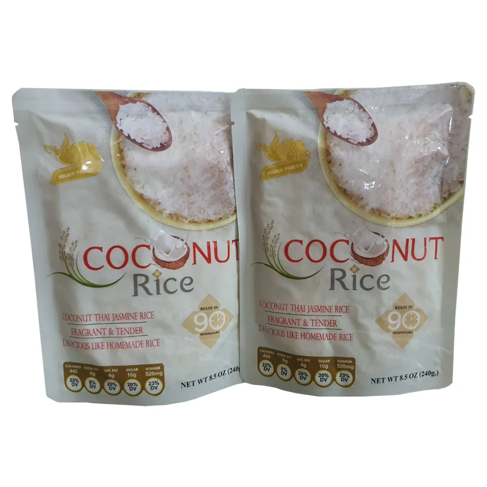 Instant meal - Coconut Rice Thai Jasmine Rice Pack in Pouch 240g Instant Rice Microwave Ready Food
