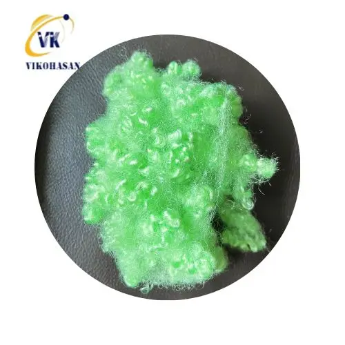 Cheap price for good color fiber Recycled PSF 15D*51/64 HCS & HS Green fiber for sofa Pillow quilt toys stuffing covered by GRS