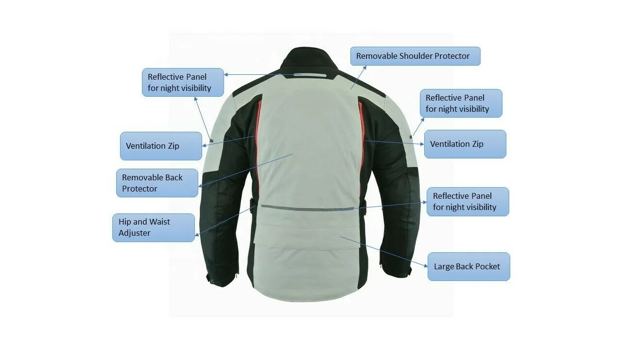 High Quality Womens Motorcycle Jacket New Style Mens Motorbike Motorcycle Long Jacket Textile Waterproof Off White